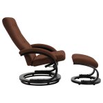 Vidaxl fauteuil inclinable avec repose - pieds marron tissu en daim
