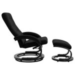 Vidaxl fauteuil inclinable avec repose - pieds noir tissu en daim