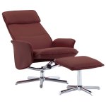 Vidaxl fauteuil inclinable avec repose - pied rouge bordeaux similicuir