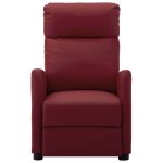 Vidaxl fauteuil inclinable rouge bordeaux similicuir