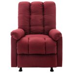Vidaxl fauteuil inclinable rouge bordeaux tissu