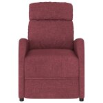 Vidaxl fauteuil inclinable rouge bordeaux tissu