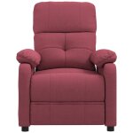 Vidaxl fauteuil inclinable rouge bordeaux tissu