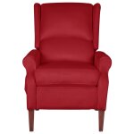 Vidaxl fauteuil inclinable rouge bordeaux velours