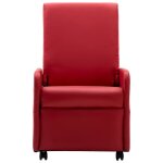 Vidaxl fauteuil inclinable rouge similicuir