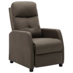 Vidaxl fauteuil inclinable taupe tissu