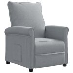 Vidaxl fauteuil inclinable tv gris clair tissu
