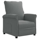Vidaxl fauteuil inclinable tv gris fonc� tissu