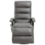 Vidaxl fauteuil inclinable tv gris similicuir