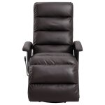 Vidaxl fauteuil inclinable tv marron similicuir