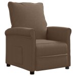 Vidaxl fauteuil inclinable tv marron tissu