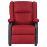 Vidaxl fauteuil inclinable tv rouge bordeaux similicuir et tissu