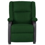 Vidaxl fauteuil inclinable tv vert fonc� similicuir et tissu