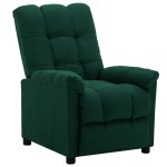 Vidaxl fauteuil inclinable vert fonc� tissu