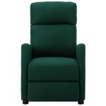 Vidaxl fauteuil inclinable vert fonc tissu