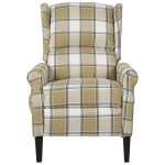 Vidaxl fauteuil inclinable vert tissu