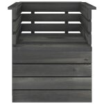 Vidaxl fauteuil de jardin bois de pin massif gris foncé Vidaxl fauteuil de jardin bois de pin massif gris foncé