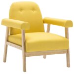 Vidaxl fauteuil jaune tissu Vidaxl fauteuil jaune tissu
