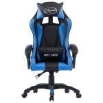 Vidaxl fauteuil de jeux vido bleu similicuir
