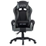 Vidaxl fauteuil de jeux vido gris similicuir