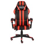Vidaxl fauteuil de jeux vido noir et rouge similicuir