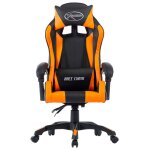 Vidaxl fauteuil de jeux vido orange similicuir