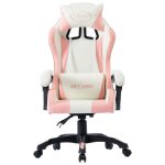 Vidaxl fauteuil de jeux vido rose similicuir