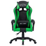 Vidaxl fauteuil de jeux vido vert similicuir