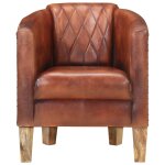 Vidaxl fauteuil marron cuir véritable Vidaxl fauteuil marron cuir véritable