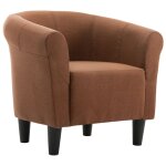 Vidaxl fauteuil marron tissu Vidaxl fauteuil marron tissu