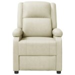 Vidaxl fauteuil de massage blanc crme similicuir