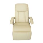 Vidaxl fauteuil de massage blanc crme similicuir