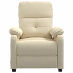 Vidaxl fauteuil de massage cr�me tissu
