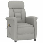 Vidaxl fauteuil de massage électrique gris clair similicuir daim Vidaxl fauteuil de massage électrique gris clair similicuir daim