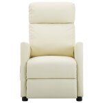 Vidaxl fauteuil de massage inclinable crme similicuir