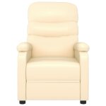 Vidaxl fauteuil de massage inclinable crme similicuir