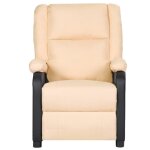 Vidaxl fauteuil de massage inclinable crme similicuir et tissu