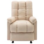 Vidaxl fauteuil de massage inclinable cr�me tissu