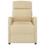 Vidaxl fauteuil de massage inclinable crme tissu