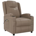 Vidaxl fauteuil de massage inclinable �lectrique cappuccino similicuir