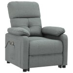 Vidaxl fauteuil de massage inclinable lectrique gris fonc tissu