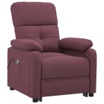 Vidaxl fauteuil de massage inclinable lectrique violet tissu