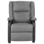Vidaxl fauteuil de massage inclinable gris clair similicuir et tissu