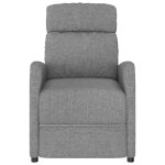 Vidaxl fauteuil de massage inclinable gris clair tissu