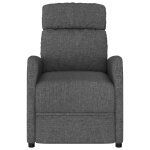 Vidaxl fauteuil de massage inclinable gris foncé tissu Vidaxl fauteuil de massage inclinable gris foncé tissu