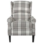 Vidaxl fauteuil de massage inclinable gris tissu