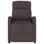 Vidaxl fauteuil de massage inclinable marron fonc tissu