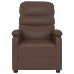 Vidaxl fauteuil de massage inclinable marron similicuir