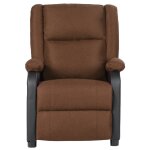 Vidaxl fauteuil de massage inclinable marron similicuir et tissu
