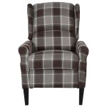 Vidaxl fauteuil de massage inclinable marron tissu